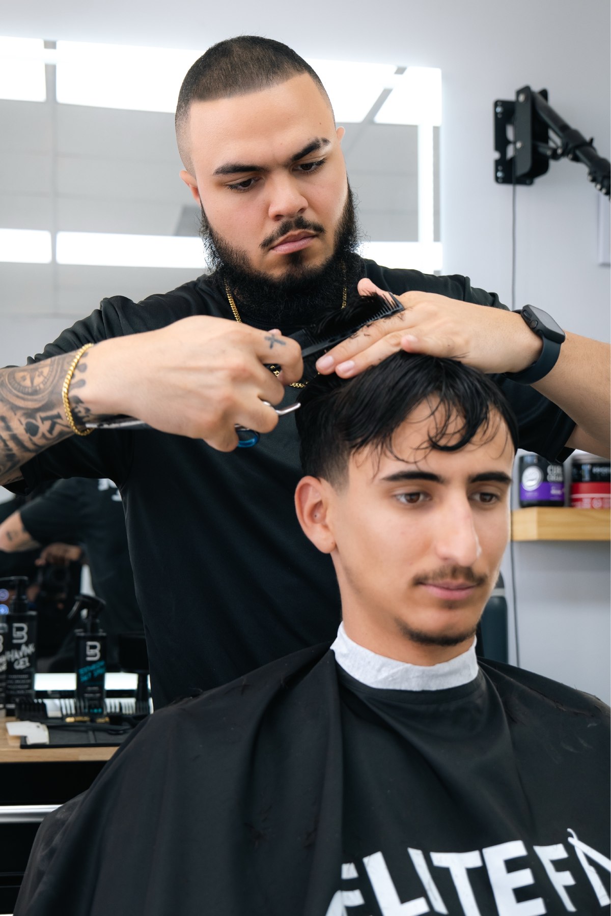 Fresh haircut finished at Elite Fade Lounge
